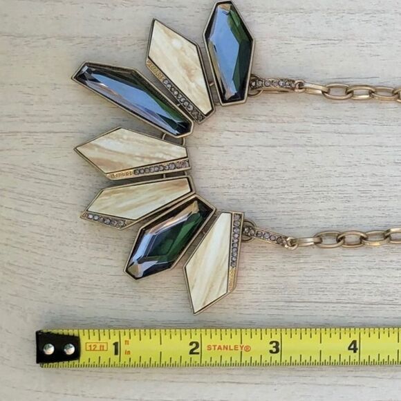 Kenneth Cole Geometric Rhinestone Statement Necklace - Picture 10 of 11